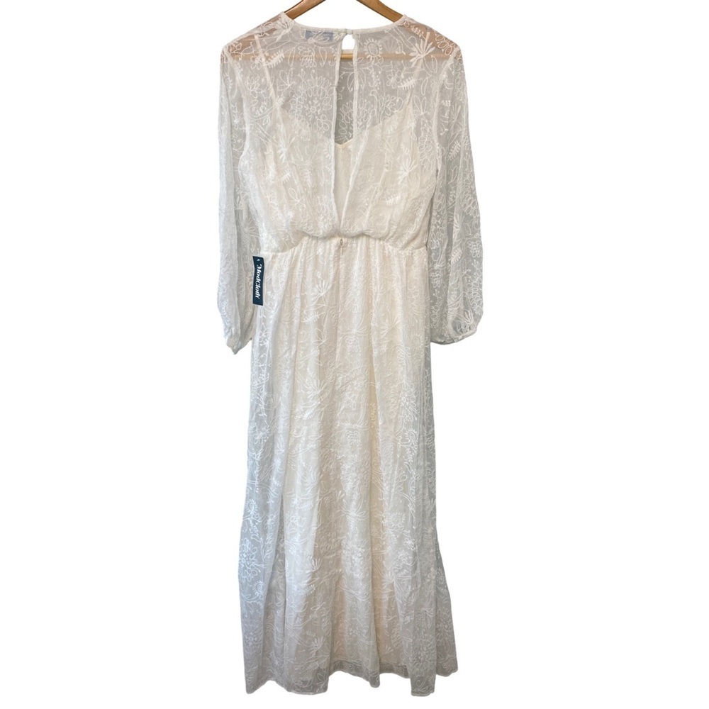 ModCloth Just the Beginning Boho Maxi Wedding Embroidered Dress Size 1X NWT - Picture 9 of 15